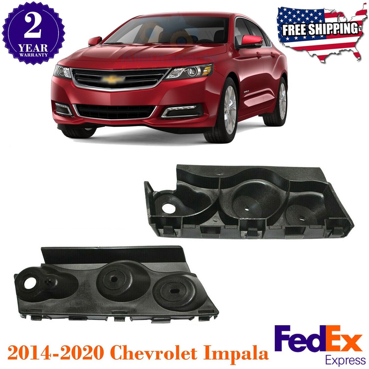 Evan-Fischer Front Driver Side Bumper Bracket – Fits Chevrolet Impala 2014-2020, GM1026100