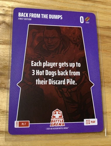 Bo Jackson Battle Arena BACK FROM THE DUMPS - SSP Play Card #PL-7 Highly Sought!
