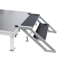 ProX XSQ-ST2 StageQ 2 Step Heavy Duty Foldable Adjustable 14 to 18 Inch wi Rail