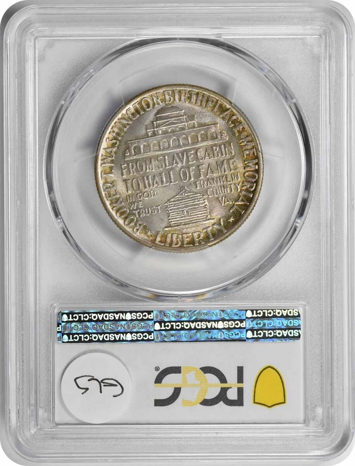 Washington (Booker T.) Silver Commemorative Half Dollar 1946 MS66 PCGS - Image 2 of 2