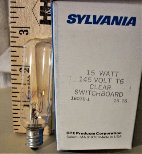Sylvania 18078 Light Bulb Lamp 15T6 145V Box Of 10 Candelabra Screw Base NEW . - Picture 2 of 5