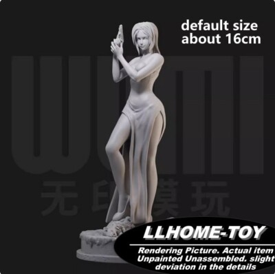 Game Character Aya Brea Cheongsam Stand Resin 3D Print GK Figure DIY Model