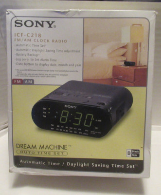 Sony ICF-C218 Dream Machine Clock Radio Black FM/AM Clock Radio  Open Box D2