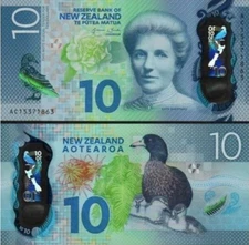 2015 New Zealand 10 Dollars polymer UNC