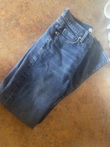 LOFT Modern High Waist Skinny Ankle Blue Denim Jeans Women's Size 24/00 - Picture 1 of 7