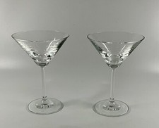 A PAIR OF CRYSTAL MARTINI STYLE CHAMPAGNE SAUCERS SH76