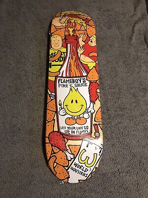World Industries Flameboy Fire Sauce Skateboard Deck 8.5 Rare | eBay