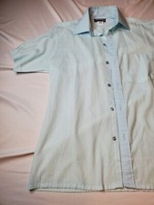 Vintage Sportswear Sears Button-up Mens Medium Light Green Collar 22x28