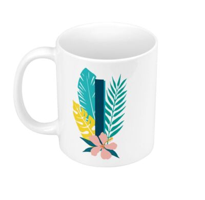 Tasse Keramik Becher I Isabelle Irene Blumen Exotisch Erster Buchstabe Vorname