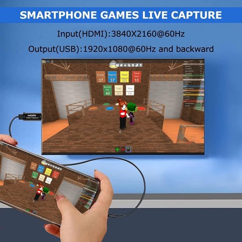 4K HDMI Video Capture Card, Cam Link Card Game Capture Card Upgraded Audio Captu - Picture 2 of 4