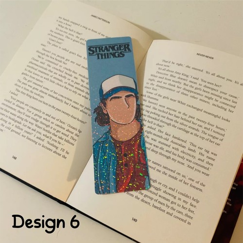 Stranger Things Bookmark Gift Handmade Holograph Original Artwork Choose Design - Picture 6 of 9