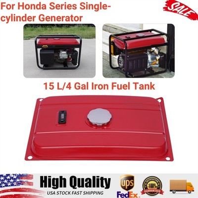 Generator Gas Fuel Tank 4Gallon for Honda Series Single-Cylinder Metal Fuel Tank