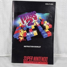 Tetris 2 Instruction Booklet ONLY  SNES, Super Nintendo Manual SNS