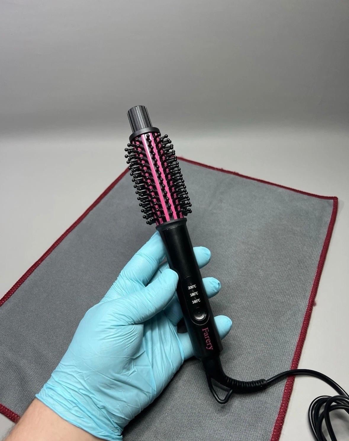 Hair Thermal Heated Brush Straightener Curler Argan Oil Keratin Tourmaline Tech
