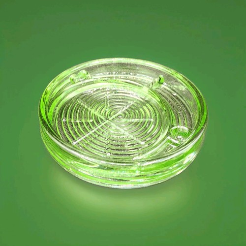 UV GLANZ McKee Stil Vintage Schlüssel Limettengrün Kunst Glas Untersetzer - Bild 6 von 15