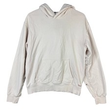 TNA Aritzia Sweatfleece Perfect Hoodie Beige Terry Fleece Pullover 97460 Size M