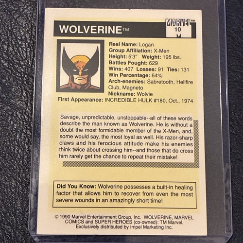 1990 MARVEL UNIVERSE WOLVERINE RARE POP 1 HOLY GRAIL! | eBay