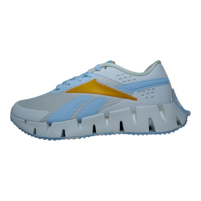 Reebok Girls Zig Dynamica 2.0 Chalk/Glass Blue/Semi Solar Gold Size 4.5 Big Kid