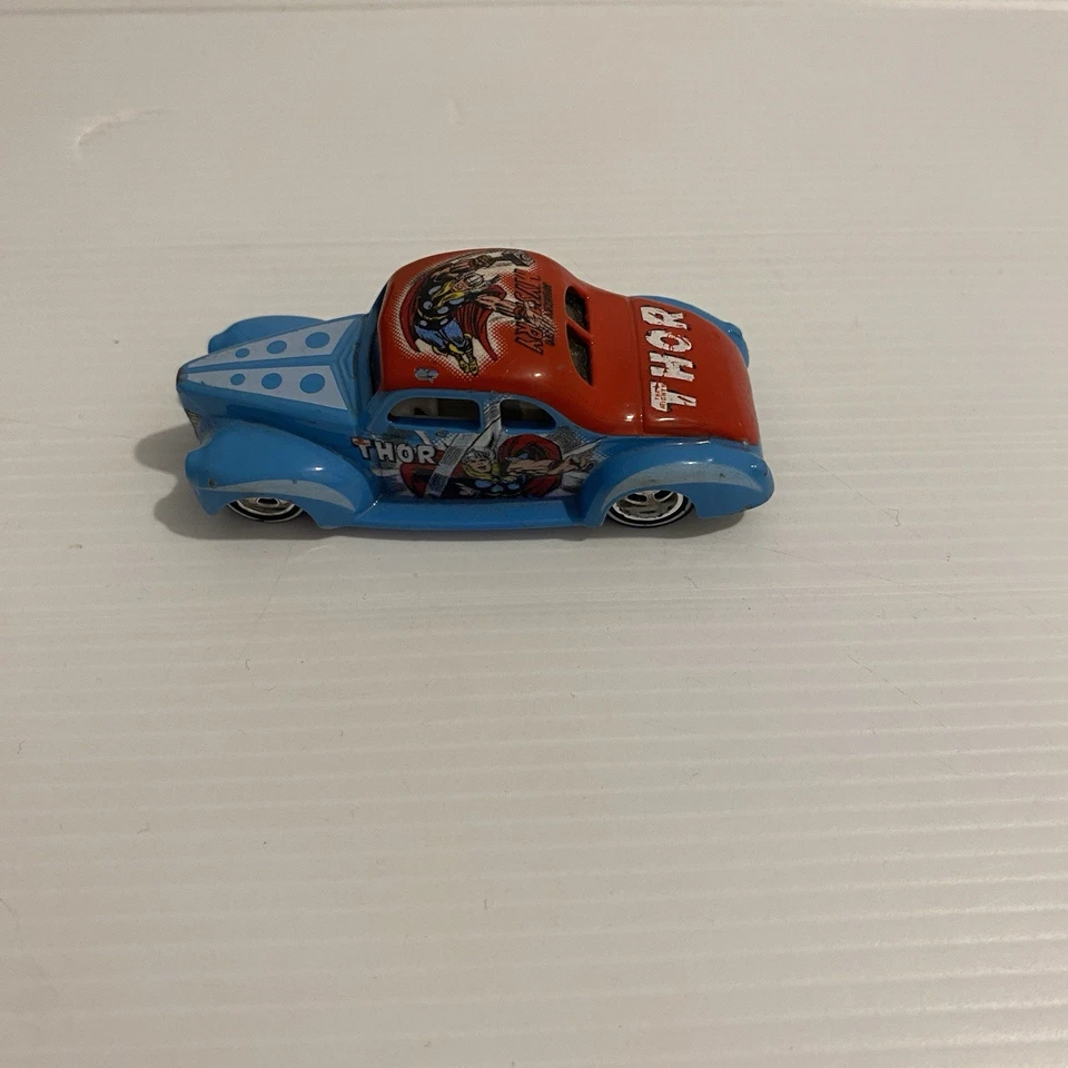 Hot Wheels Marvel The Mighty Thor ‘40 Ford Coupe Car 2001 Mattel Made Thailand - Image 4 of 4