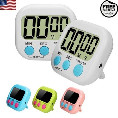 Large LCD Digital Kitchen Cooking Timer Count Down Up Clock Loud Alarm Magnetic