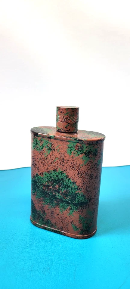 Jacob Bromwell Skull Liquor  Flask Handmade Copper USA  9 oz  Screw Cap - Image 2 of 4