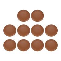 10 Stk. Pu-Leder KnöPfe 18Mm, Rund, Alu-Schaft, FüR Kleidung Diy, Hellbraun