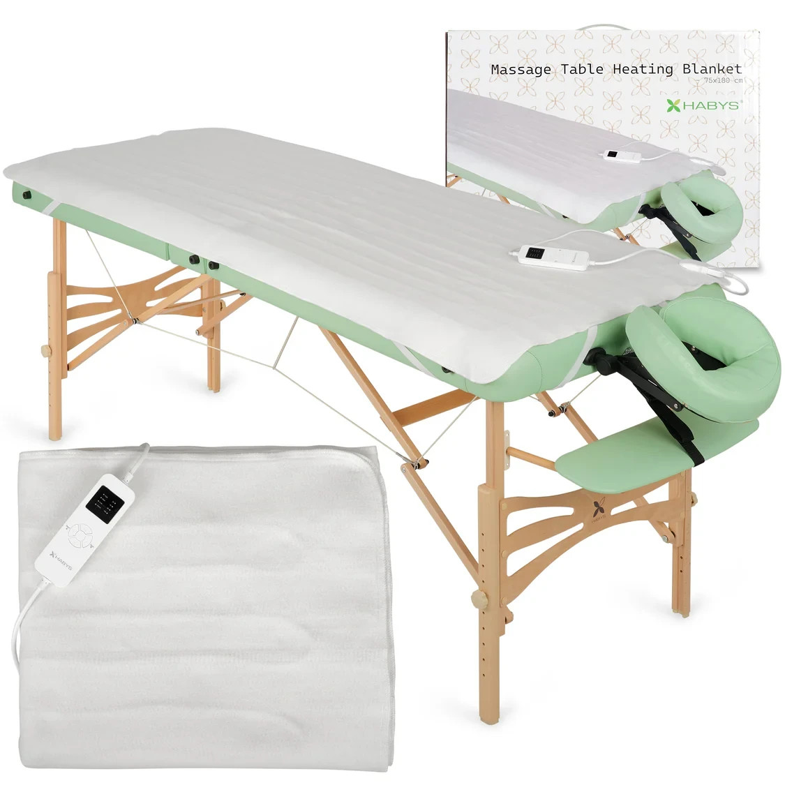 Elektrische Wärmematte für Massageliegen 75 × 180 cm| Wärmeunterbett Heizdecke