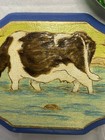 Cow, Decor. 2-pc. One Is A Sun catcher, Other Magnet Wood Burned, Hand Painted. — photo 4