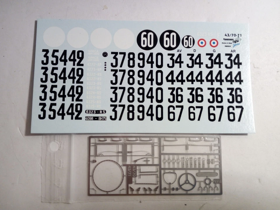 1-43 Gordini Simca Ty.23S Le Mans '53 #67 Resin kit Renaissance 4371c - Immagine 2 di 4