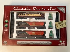 20 Piece Classic Train Set Wow Toyz W/ Lights & Sounds  Engine Tracks Trees