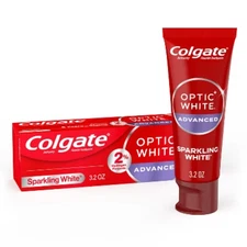 Colgate Optic White Advanced Whitening Toothpaste with Fluoride