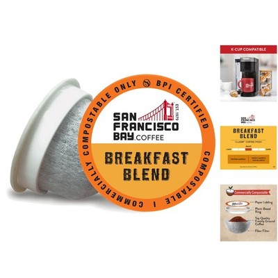 Sustainable Breakfast Blend Compostable Coffee Pods - 80 Count K-Cup Compatible