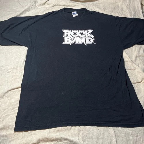 vintage 2007 ROCK BAND VIDEO GAME T-Shirt XL music soft playstation xbox y2k