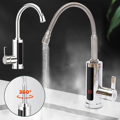 Elektrischer Wasserhahn mit Durchlauferhitzer Wasserhahn Edelstahl Küchenarmatur