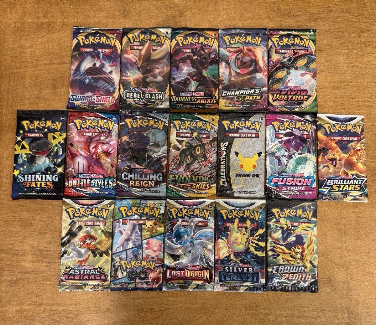 Pokemon Sword & Shield Era Complete Booster Pack Collection- All 17 Sets  Gift n7