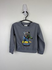 Vintage 1980s Masters of the Universe He Man Sweatshirt Kids 2T Gray Cartoon