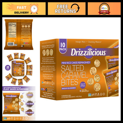 Mini Flavored Rice Cakes - Salted Caramel, Vegan, Gluten-Free Snack, 90 Cal, 10