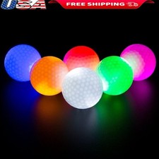 Multicolors LED Light Up Golf Balls Glow in The Dark Night Golf Ball Outdoor New