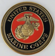 Batesville Life Stories US Marine Enamel Brass Funeral Magnetic Casket Medallion