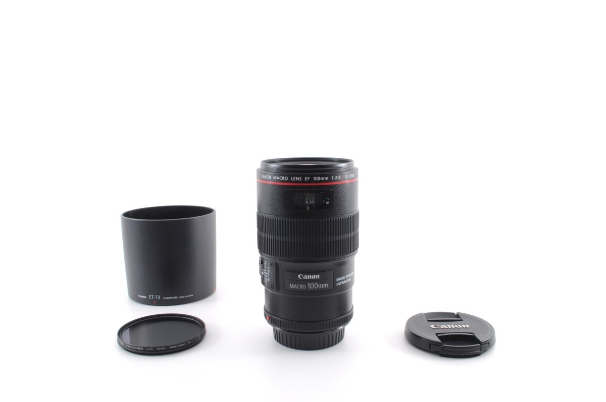Canon EF 100mm f/2.8 L IS Macro USM Lens w/Hood [Near Mint] From