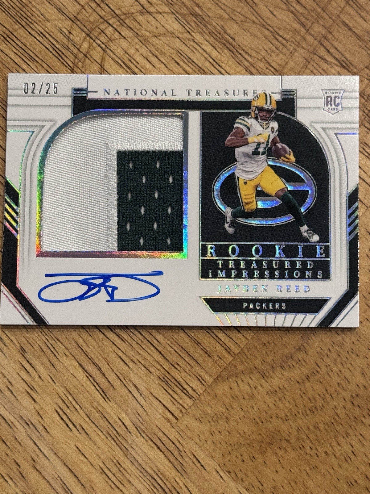 Jayden Reed Panini National Treasures Rookie Treasured Impressions Autographs #JRD Base