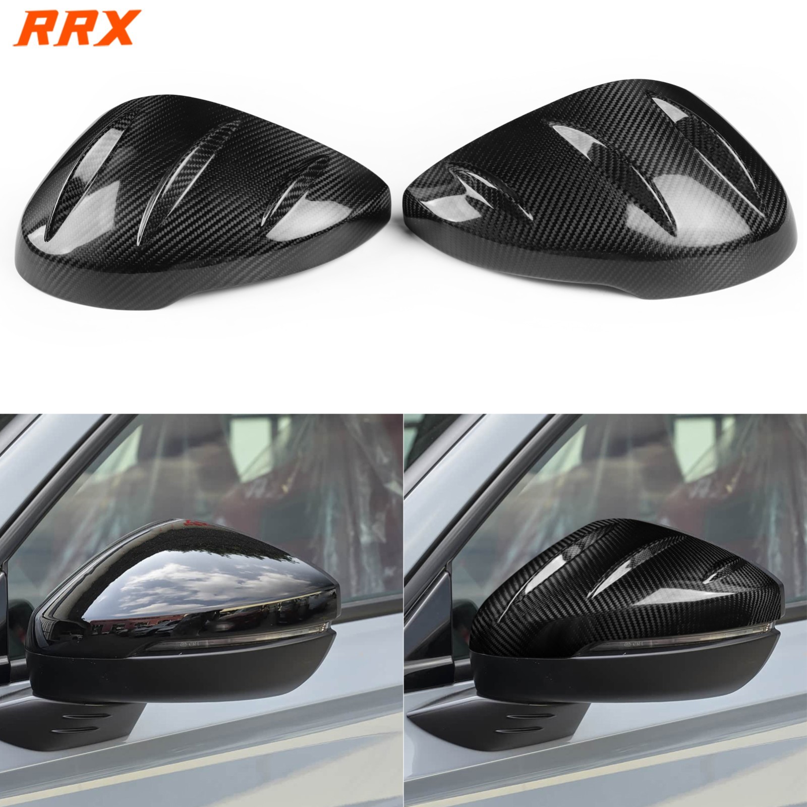 Real Dry Carbon Fiber Side Rearview Mirror Cover For Honda CIvic 11th Type-R FL5