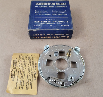 New Dyna-Flyte 660 Distributor Plate 1937-1954 Pontiac 37-50 Olds 51-55 Kaiser