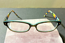 Kate Spade LucyAnn OX77135 Tortoise/Aqua Stripe Rectangle Eyeglass Frames 135