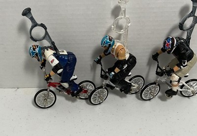2000 Road Champs Action Figure (3) Jakks Mini BMX Bikes (3) (Mirra & Nyquist)