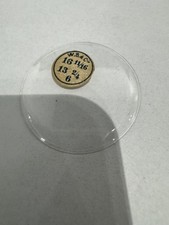 Vintage W.B. Cie Pocket Watch Acrylic Crystal 37.83mm 16 11/16 13 2/4 6 Clear