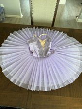 Art Stone Girls LC Purple Polyester Ballet Leotard w/ Tutu Skirt Sequin B512