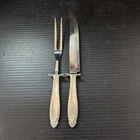 International Sterling Prelude Carving Set Knife & Forks 1  Troy Scrap 10”