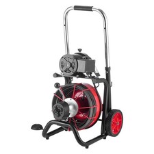 Drain Cleaning Machine 100ft 38 Steel Cable Cwccw Wheels 2-level Handle Drain Cleaning Machine 100ft 38 Steel Cable Cwccw Wheels 2-level Handle