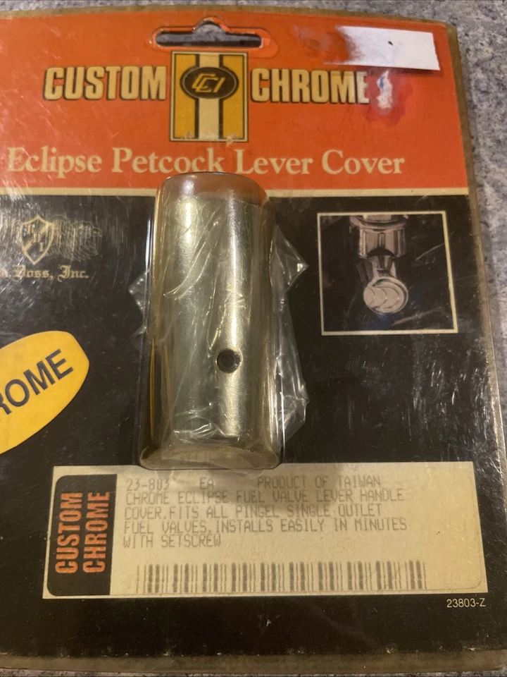 Custom Chrome 23-803 Chrome Eclipse Fuel Valve Lever Handle Cover NOS - Image 3 of 4
